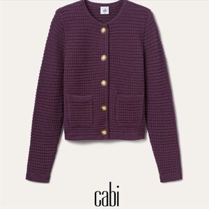 CAbi Sweater Jacket -Rich Plum Cardigan Sweater